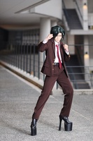 ダンガンロンパ　コスプレ衣装　希望ヶ峰学園制服　逆蔵十三　ベルト　ウィッグ付き ダンガンロンパ コスプレ衣装 希望ヶ峰学園制服 逆蔵十三 ベルト